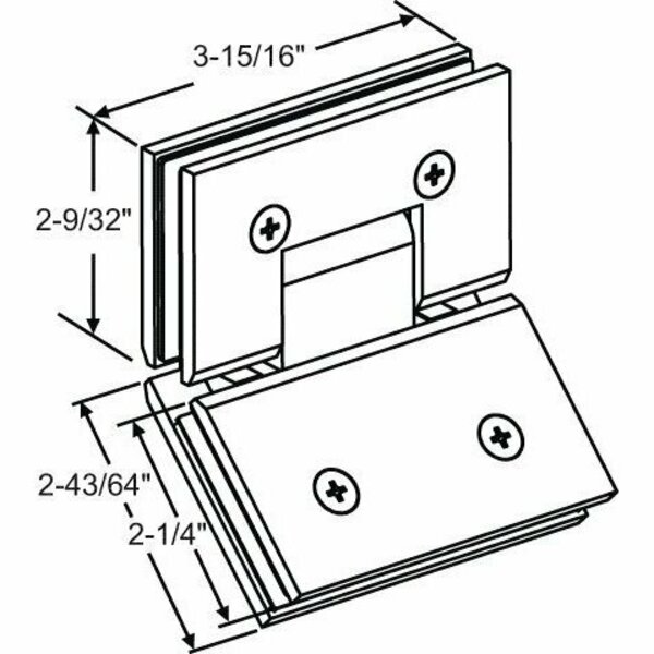 Strybuc Glass-to-Glass Hinge 22-247BNK